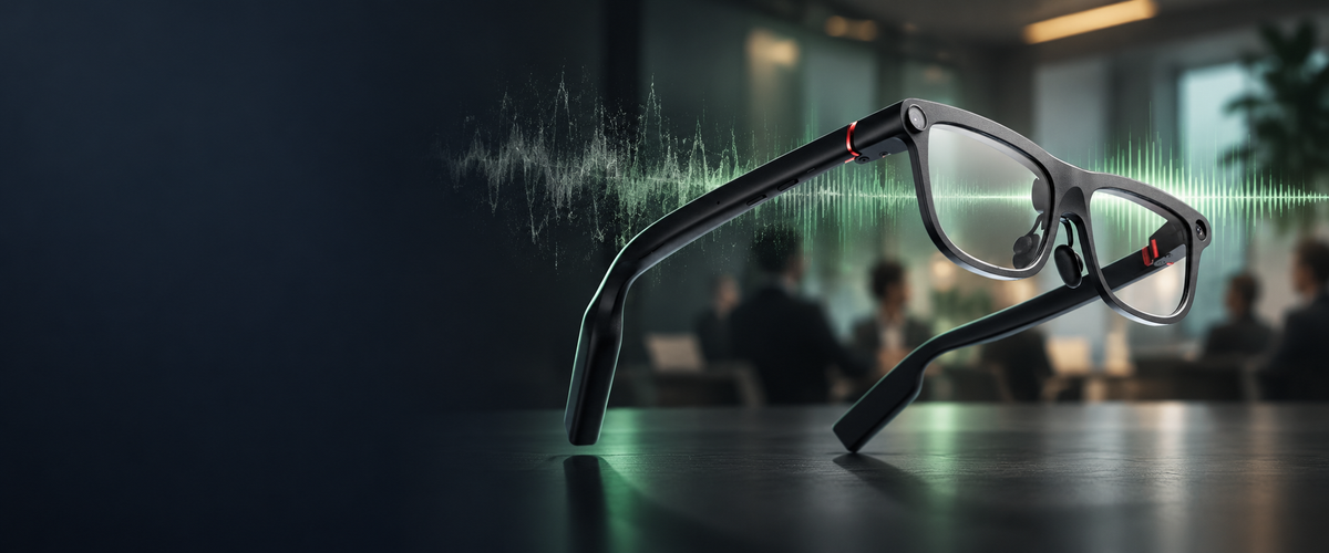 Smart Glasses for Meeting Recording With Background Noise: INMO GO3